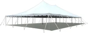TentandTable 40' x 60' Canopy Tent, White Outdoor Party Pole Tent, 400 Person Capacity for Parties, Wedding, Events, Commercial and Residential Use, Large Heavy Duty, Waterproof Vinyl Canopy Tents