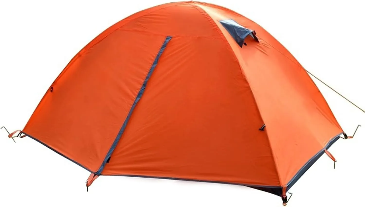 Tents for Camping Backpacking Lightweight Camping Tent Double Layer Fiberglass 2 Person Waterproof Portable Travel Tent with Handbag (Color : Green), Orange