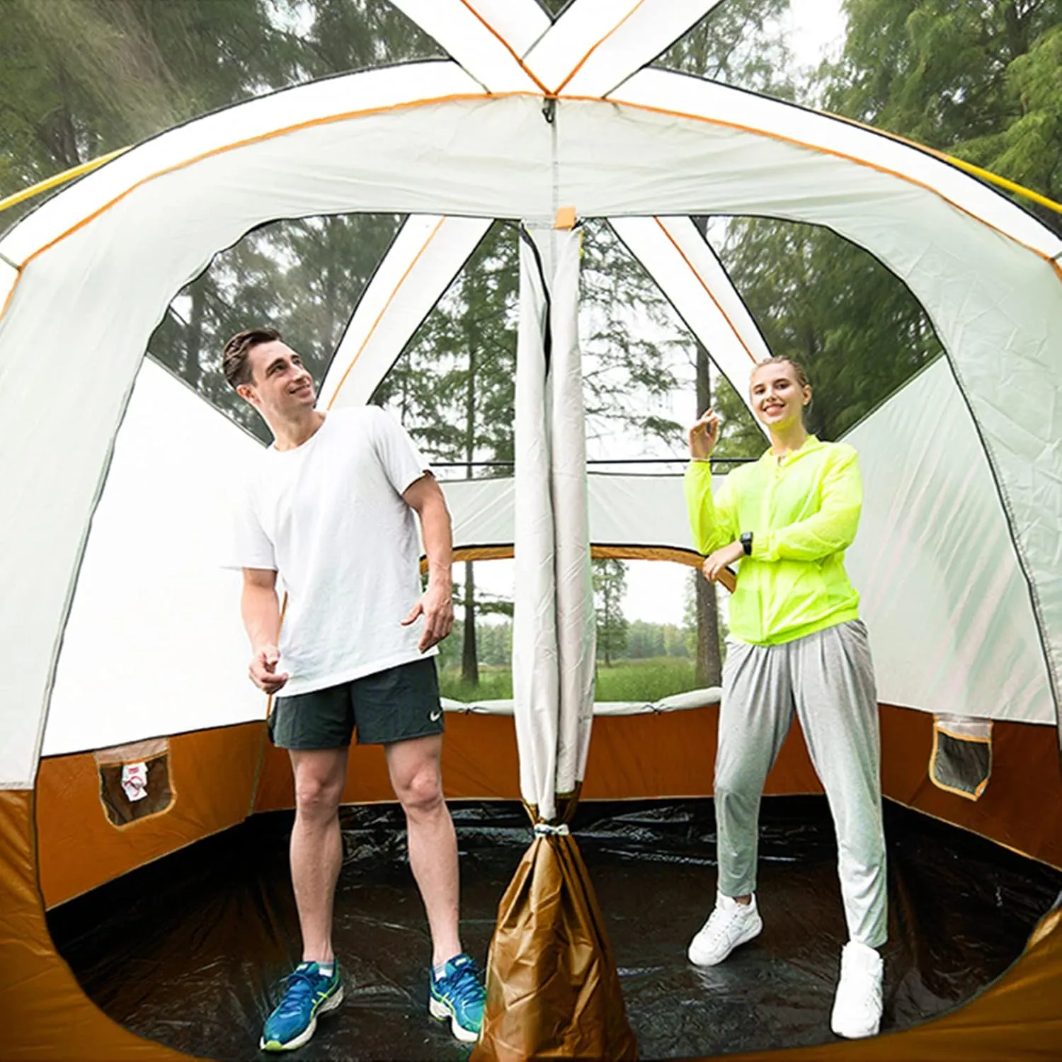 Tents for Camping with Porch,Instant Tent Automatic Camping Tent,Waterproof Windproof Easy Set Up in Few Minutes Ideal for Family Car Trip,Festival Gathering and Picnic