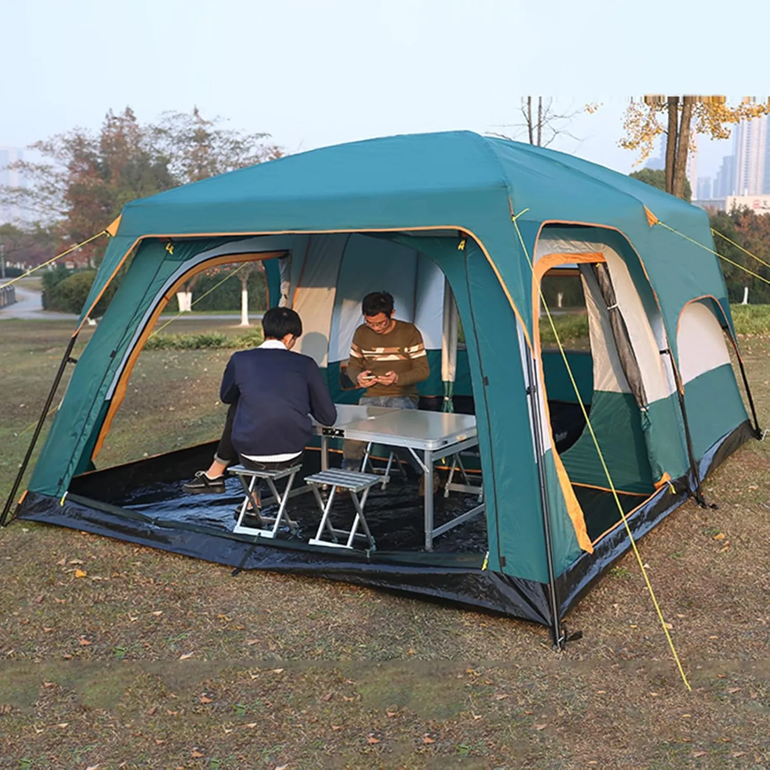 Tents for Camping with Porch,Instant Tent Automatic Camping Tent,Waterproof Windproof Easy Set Up in Few Minutes Ideal for Family Car Trip,Festival Gathering and Picnic