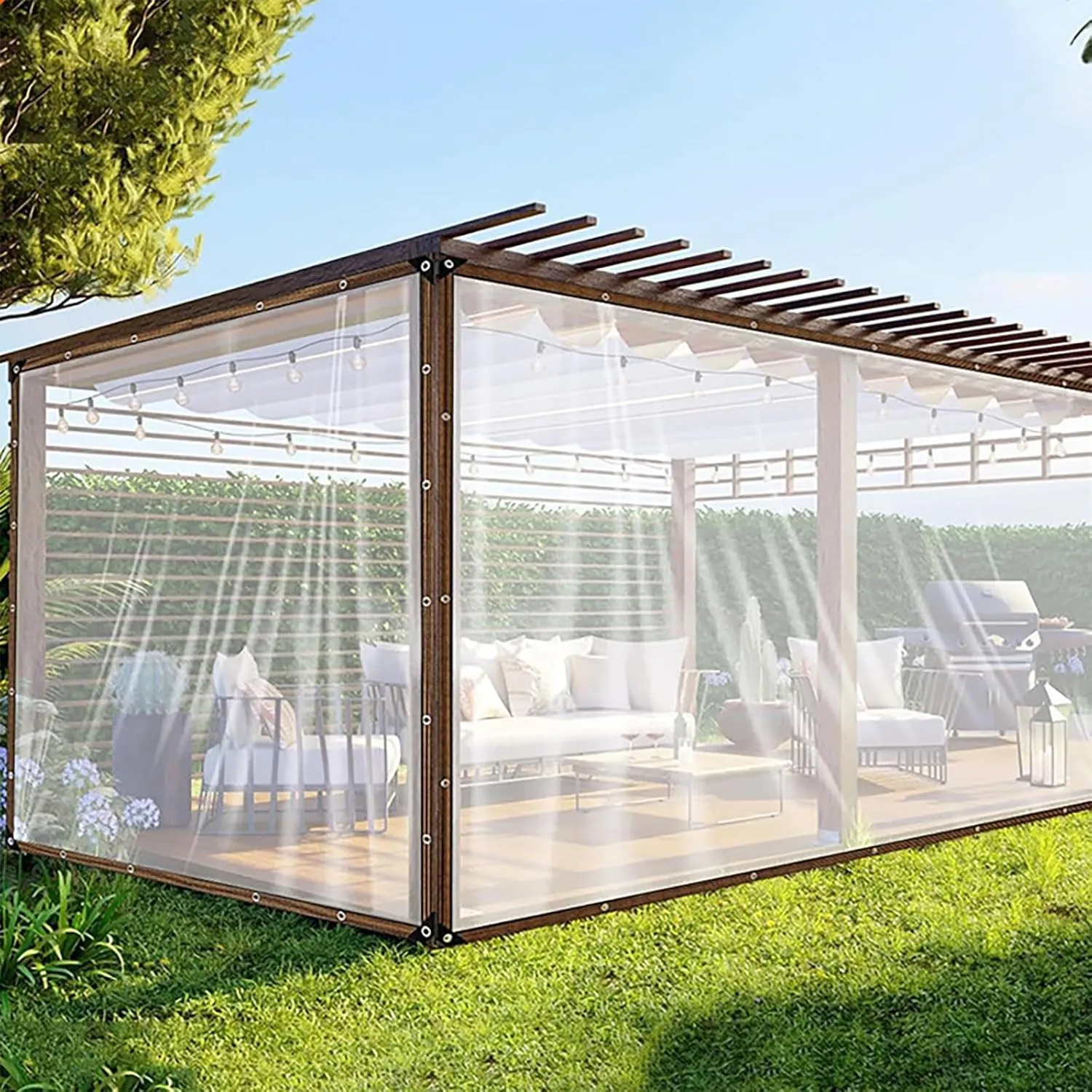 Thickened Tear Resistant Clear Greenhouse Heavy Duty Tarp,10 * 10ft 7 * 10ft 7 * 16ft Clear-Waterproof-Tarps-Outdoor,Plastic Tarpaulins(10x13 ft(3x4m))