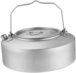 Titanium Kettle Camping Kettle for Open Fire Portable Tea Kettle Tea Pot for Climbing Hiking Backpacking Fishing Picnic