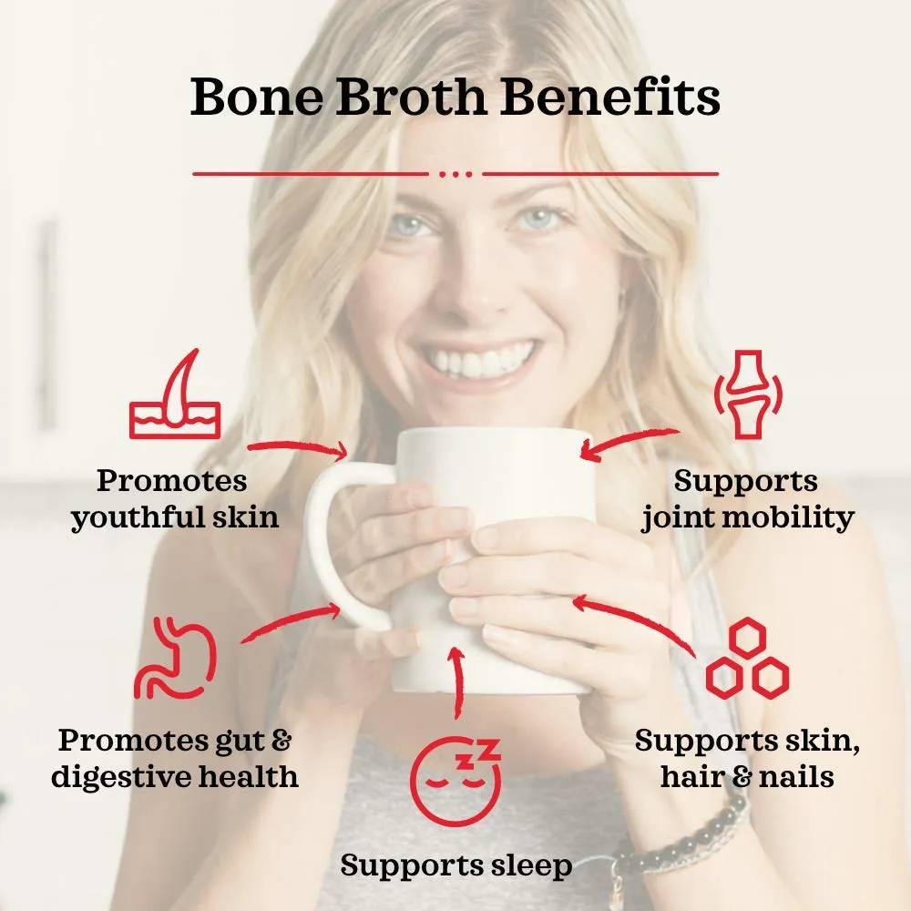 Tom Yum Chicken Keto Bone Broth, Chicken by Kettle and Fire, Keto Diet, Paleo Friendly, Gluten Free, with Collagen, 4g Net Carbs, 6g of Protein (Pack of 6)