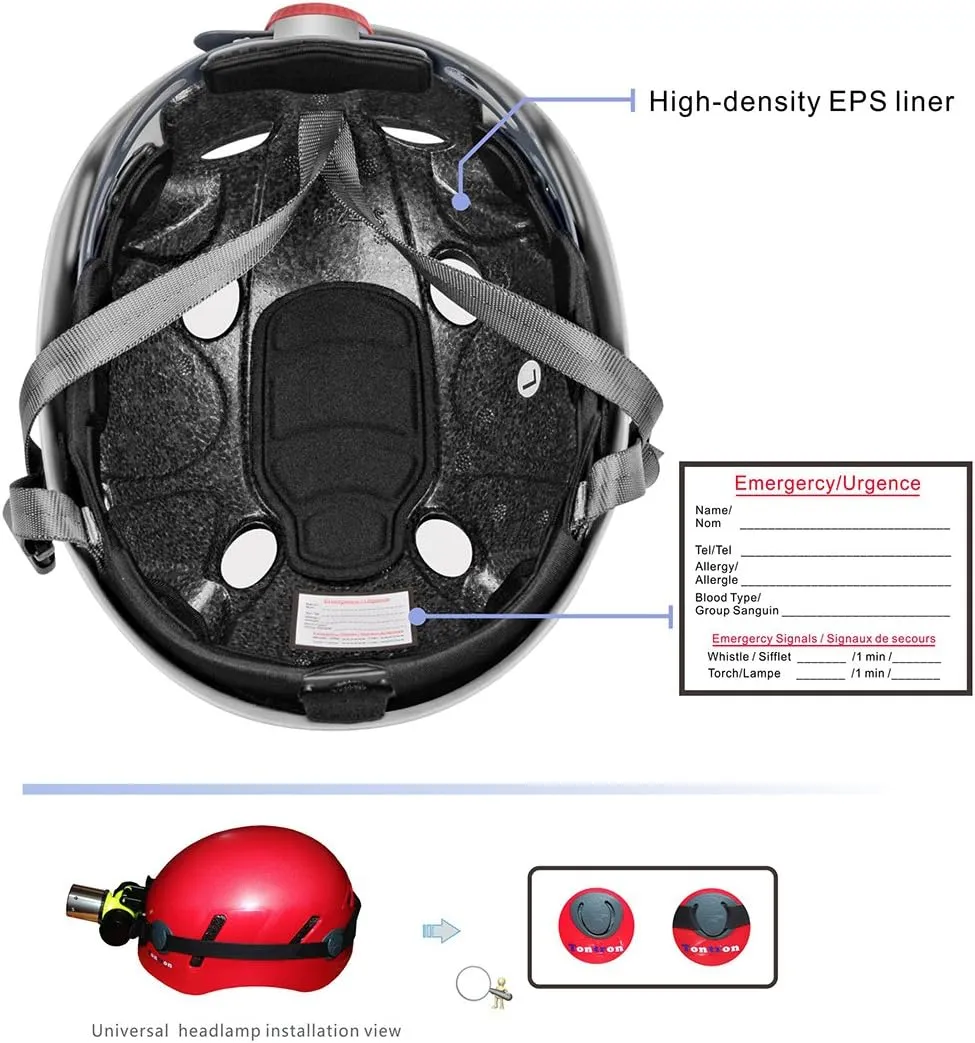 Tontron Adult Hiking Climbing Caving Work Helmet