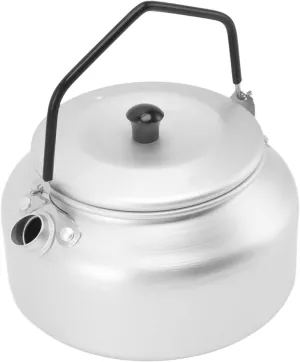Topyond Camping Kettle Lightweight Aluminum Alloy Portable Camp Tea Pot Coffee Pot for Outdoor Barbecue - Silver, Suitable for Camping, Hiking, and Picnics