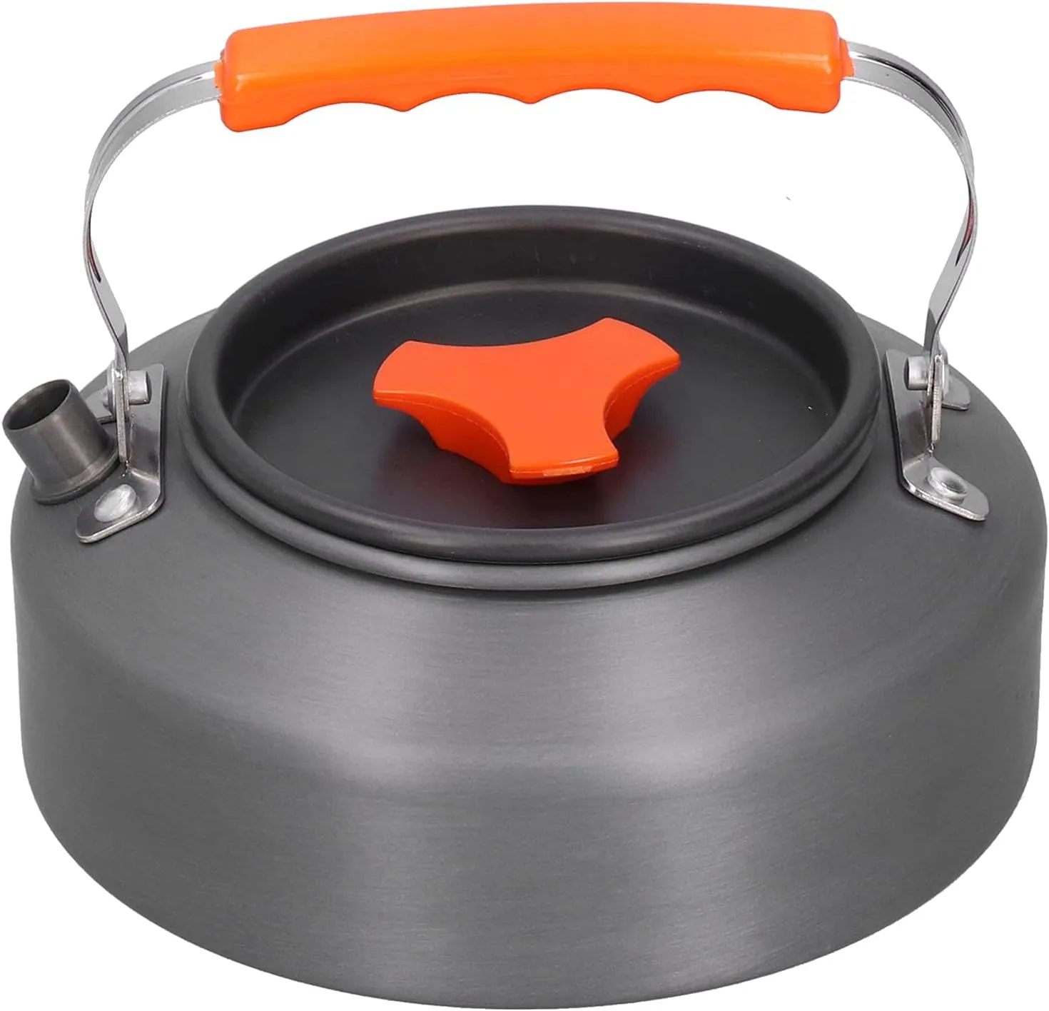 Topyond Portable Camping Kettle 1.1L,Aluminium Alloy Teapot for Open Fire, Outdoor Coffee Pot, Lightweight, Compact Camping Gear for Boiling Water Beverages