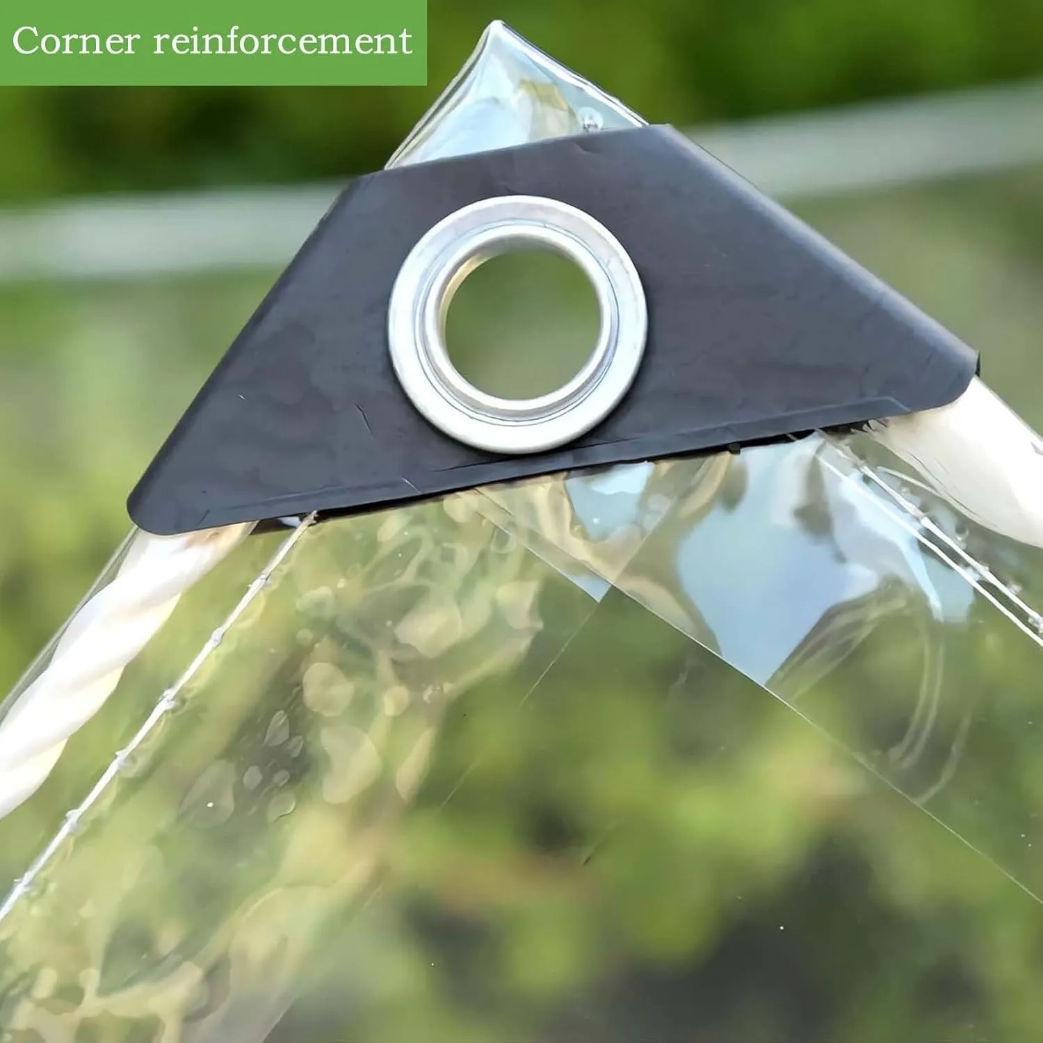 Transparent Tarps with Grommets 4.9x5.9ft, Clear Tarps Transparent Tarpaulin, Heavy Duty Clear Vinyl PVC Waterproof Tarps, for Patio, Henhouse, Canopy