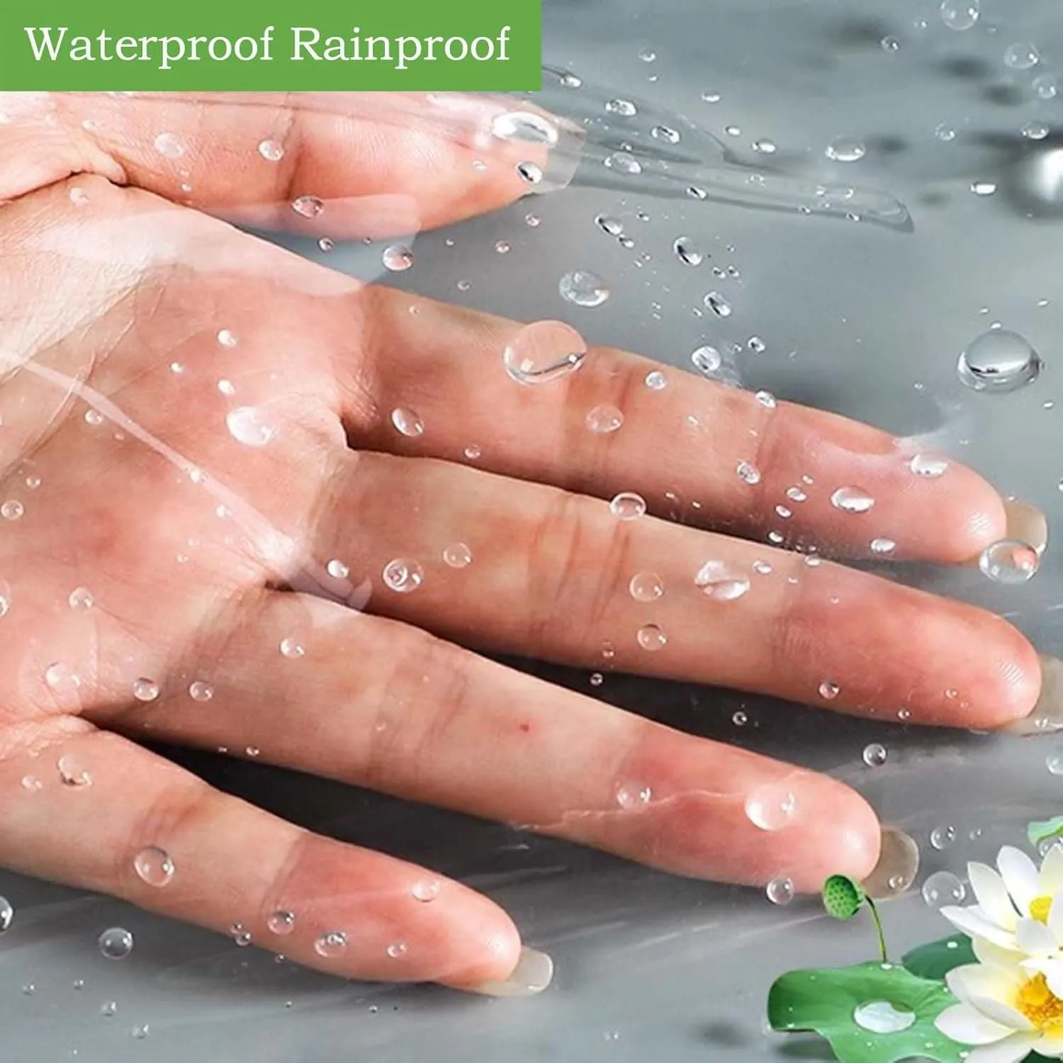 Transparent Tarps with Grommets 4.9x5.9ft, Clear Tarps Transparent Tarpaulin, Heavy Duty Clear Vinyl PVC Waterproof Tarps, for Patio, Henhouse, Canopy