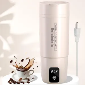 Travel Electric Kettle, Balabulala Portable Water Boiler with 6 Variable Presets, Personal Small Electric Kettle with Keep Warm Temperature Controls & Boil Dry Protection, 17oz