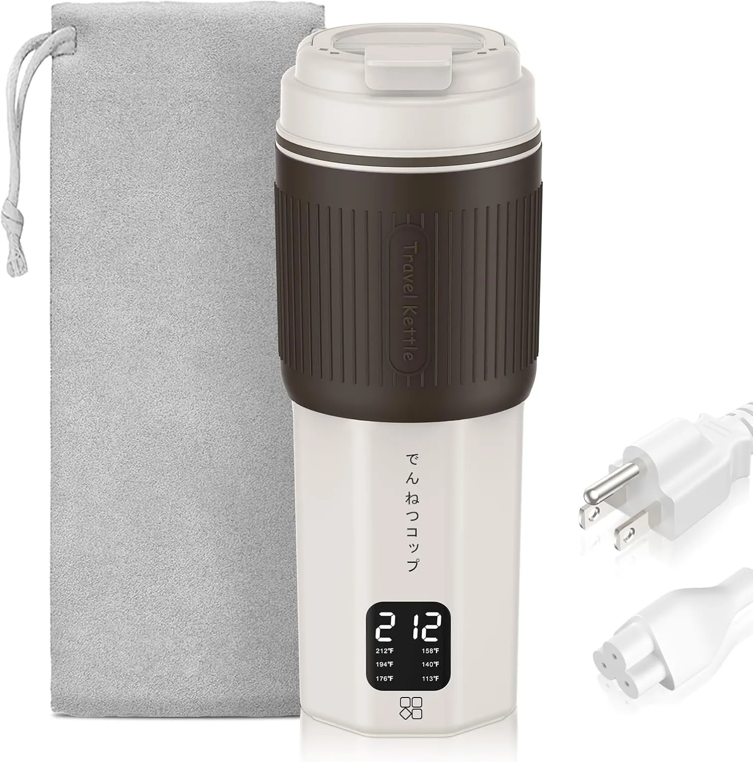 Travel Kettles 13oz 300W with 6 Temperature Control Small Portable Kettles, Overheat Protection Electric Kettle, Stainless Steel Leakproof Design Small Kettle for 110V to 240V