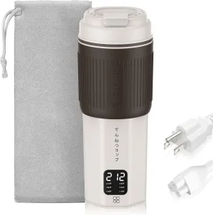 Travel Kettles 13oz 300W with 6 Temperature Control Small Portable Kettles, Overheat Protection Electric Kettle, Stainless Steel Leakproof Design Small Kettle for 110V to 240V