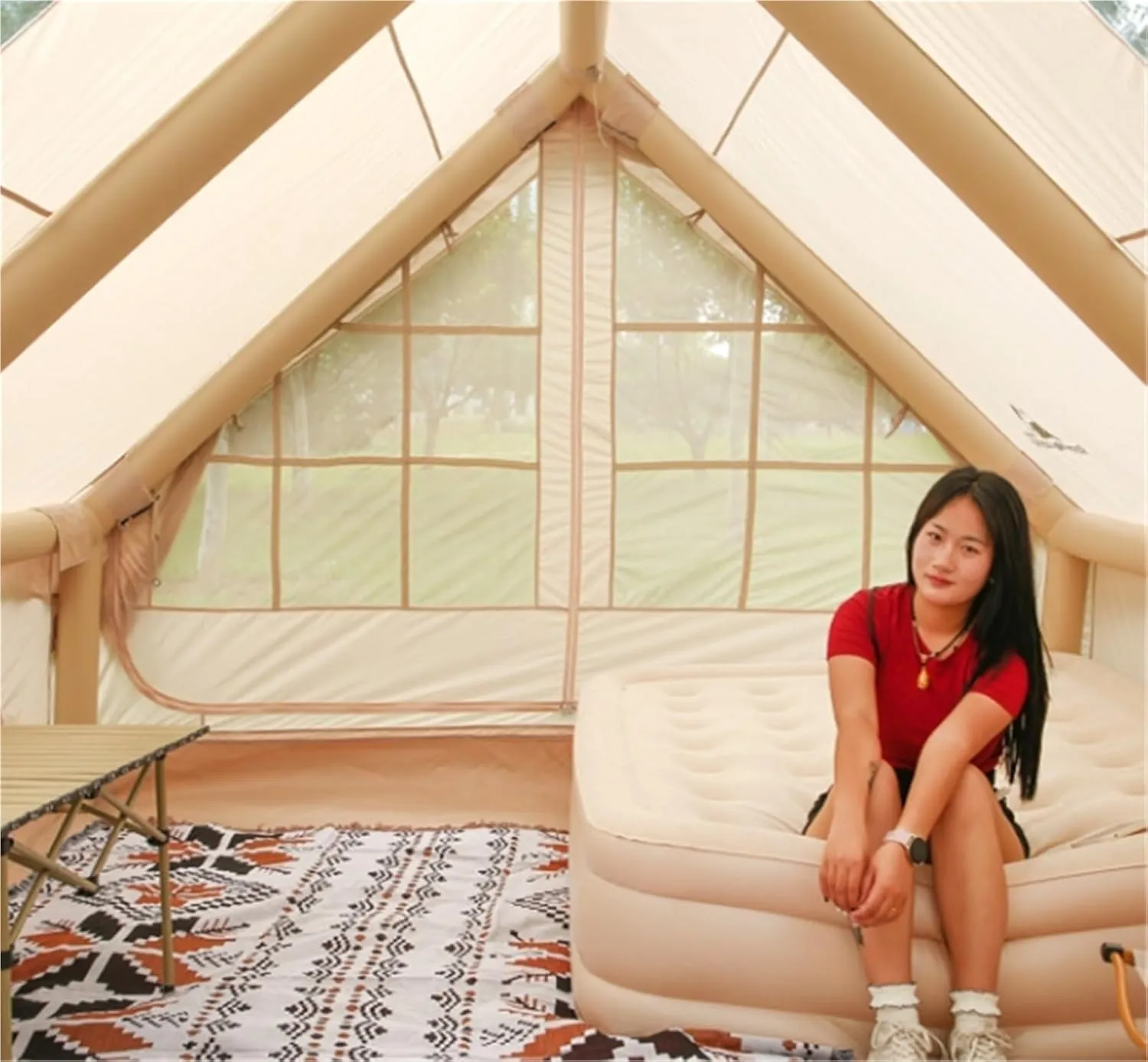 Travel Outdoor Camping Ridge Inflatable Tent Windproof and Rainproof Camping Tent