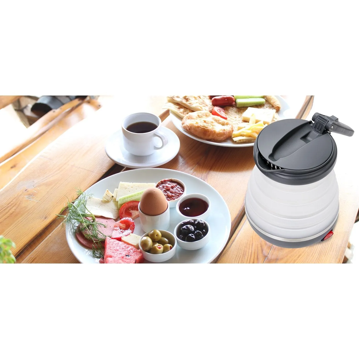 Travel silicone kettle Adler AD 1279 foldable 0.6L 750W