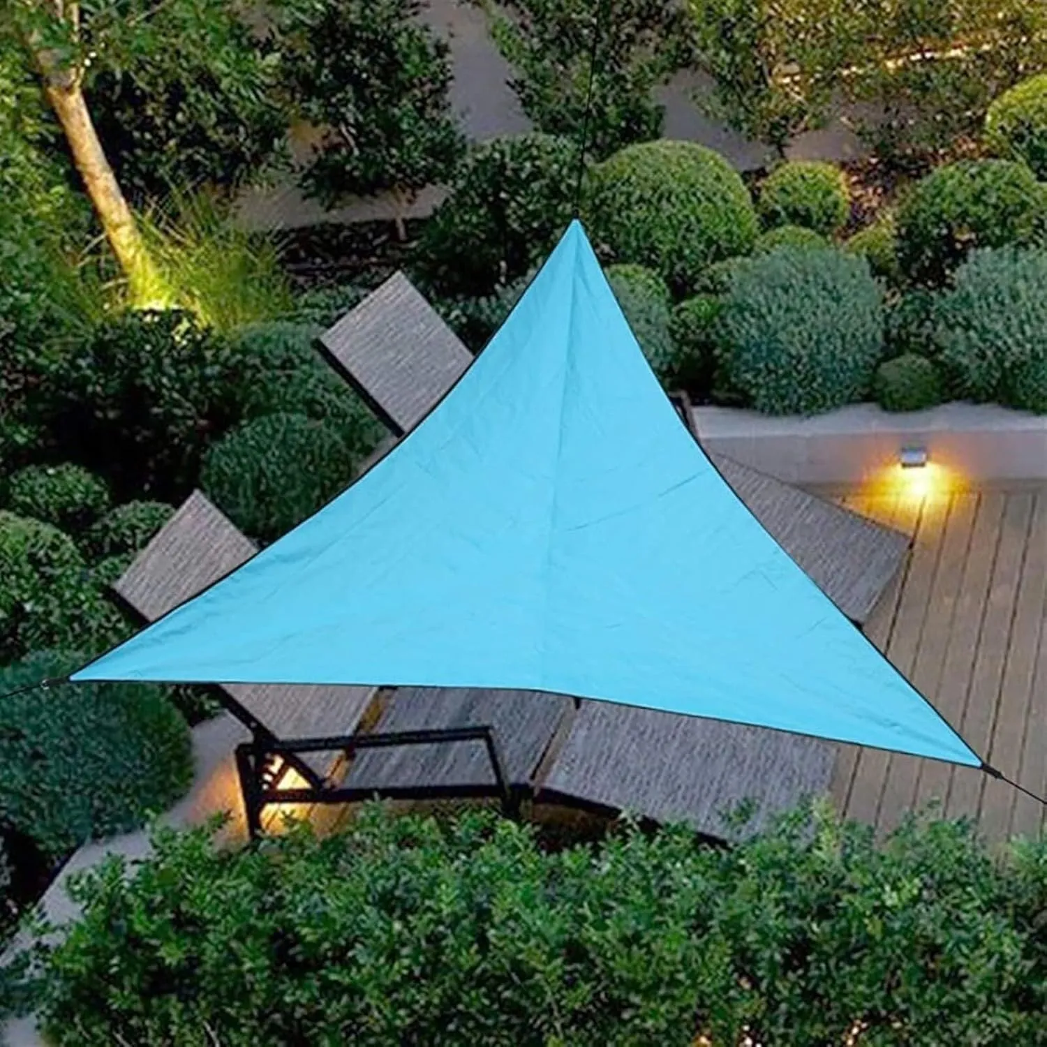 Triangle Rain Fly Tent Tarp Waterproof Sunshade 4x4x4M/6x6x6M, Outdoor Camping Tarpaulin for Hiking & Travel(White,4 * 4 * 4M)