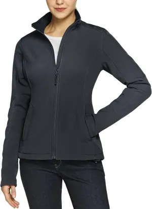 TSLA Women's Full-Zip Waterproof Softshell Jacket, Micro Fleece Jacket, Wind Proof Lightweight Jackets