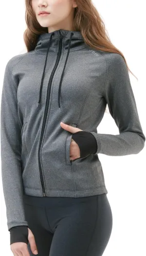 TSLA Women's Full Zip Workout Jackets, Long Sleeve Active Track Running Jacket, Lightweight Yoga Athletic Jacket