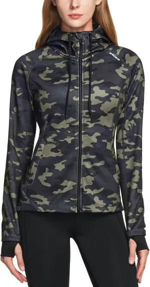 TSLA Women's Full Zip Workout Jackets, Long Sleeve Active Track Running Jacket, Lightweight Yoga Athletic Jacket