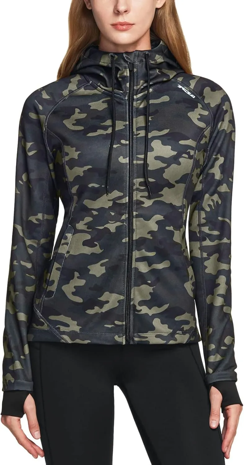 TSLA Women's Full Zip Workout Jackets, Long Sleeve Active Track Running Jacket, Lightweight Yoga Athletic Jacket