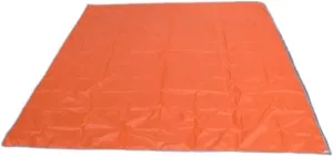 TUFFS Tent Floor Tarp Picnic Mat Ultralight Pocket Tent Footprints Beach Tarp with Sack for Camping Hiking (Color : Orange, Size : 210x150cm)