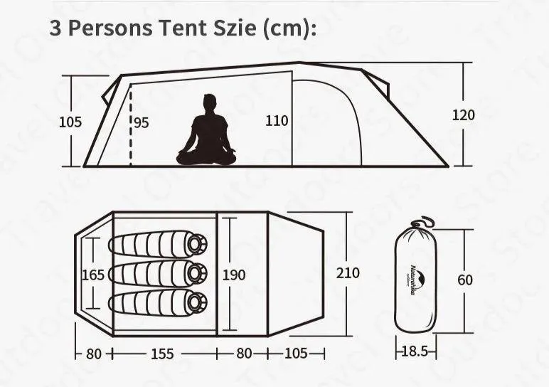 Tunnel Tent 2-4 Persons