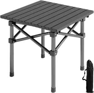 Ultralight Compact Camping Folding Table with Carry Bag,Ultralight Folding Table with X-Frame Legs for Outdoor Cooking, Picnic, Camp, Boat, Travel,Compact Design for Outdoor Activities Black