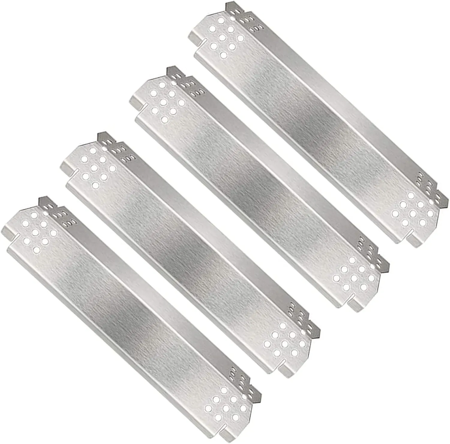 Uniflasy Grill Heat Plates Replacement Parts for Nexgrill 720-0830H, Stainless Steel Heat Tents, Burner Cover, Flame Tamer, Heat Shield for Home Depot Nexgrill 4 Burner 720-0830H, 14.6 Inch