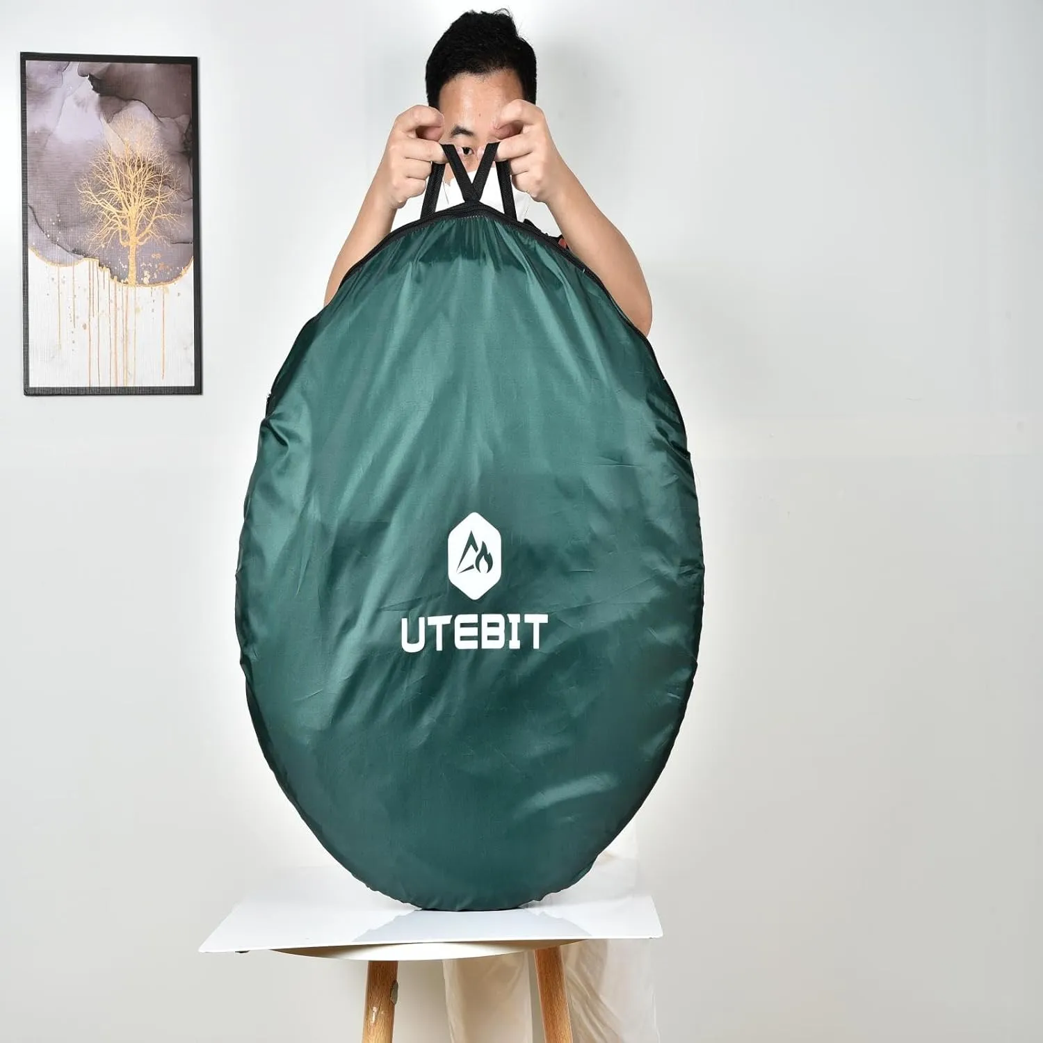 UTEBIT 1 Person Camping Tent Easy Quick Set Up Tent Waterproof Pop Up Dome Family Hexagon Outdoor Sports Backpacking Tents Double Layer Flysheet Camping Sun Shelters