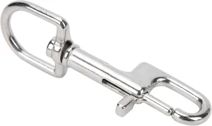 VGEBY Single Ended Snap Clips,Stainless Steel Diving Clips Single Eye Snap Hooks Buckle Ended Flagpole Snap Clips for Keychain/Tarp Covers (100mm) Diving Supplies