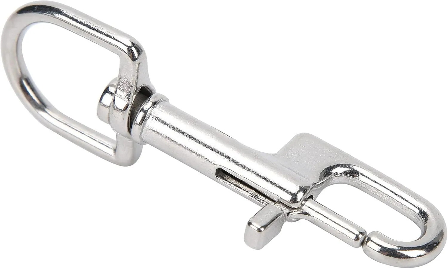 VGEBY Single Ended Snap Clips,Stainless Steel Diving Clips Single Eye Snap Hooks Buckle Ended Flagpole Snap Clips for Keychain/Tarp Covers (100mm) Diving Supplies