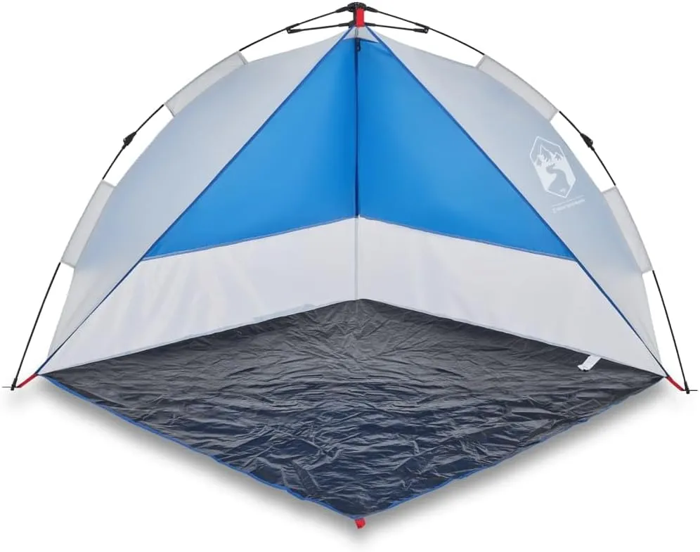 vidaXL Beach Tent, Outdoor Shelter, Foldable Camping Tent, Garden Shelter, Lightweight Tent, Beach Canopy, Azure Blue Quick Release Waterproof