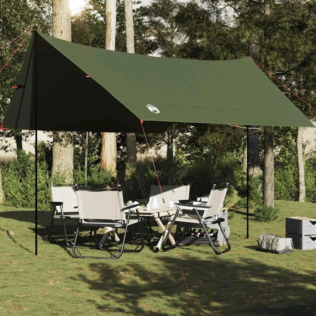 vidaXL Camping Tarp Olive Green 172.4x148.0x83.5 Waterproof