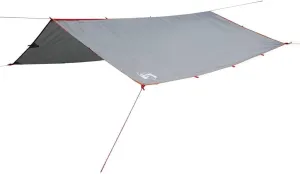 vidaxl Camping tarp - Waterproof Grey/Orange Oxford Fabric - 157.5x115.7 Lightweight Outdoor/Hiking Gear