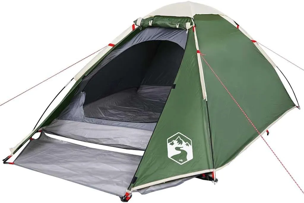 vidaXL Camping Tent Dome 2-Person Green Waterproof