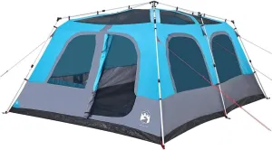 vidaXL Family Tent Dome 10-Person, Outdoor Shelter, Large Camping Tent for Festival Hiking, Garden Lightweight Tent, Blue Quick Release