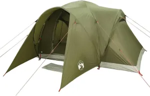 vidaXL Family Tent Dome 6-Person Olive Green Waterproof