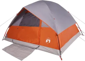 vidaXL Family Tent Dome 6-Person Orange Waterproof