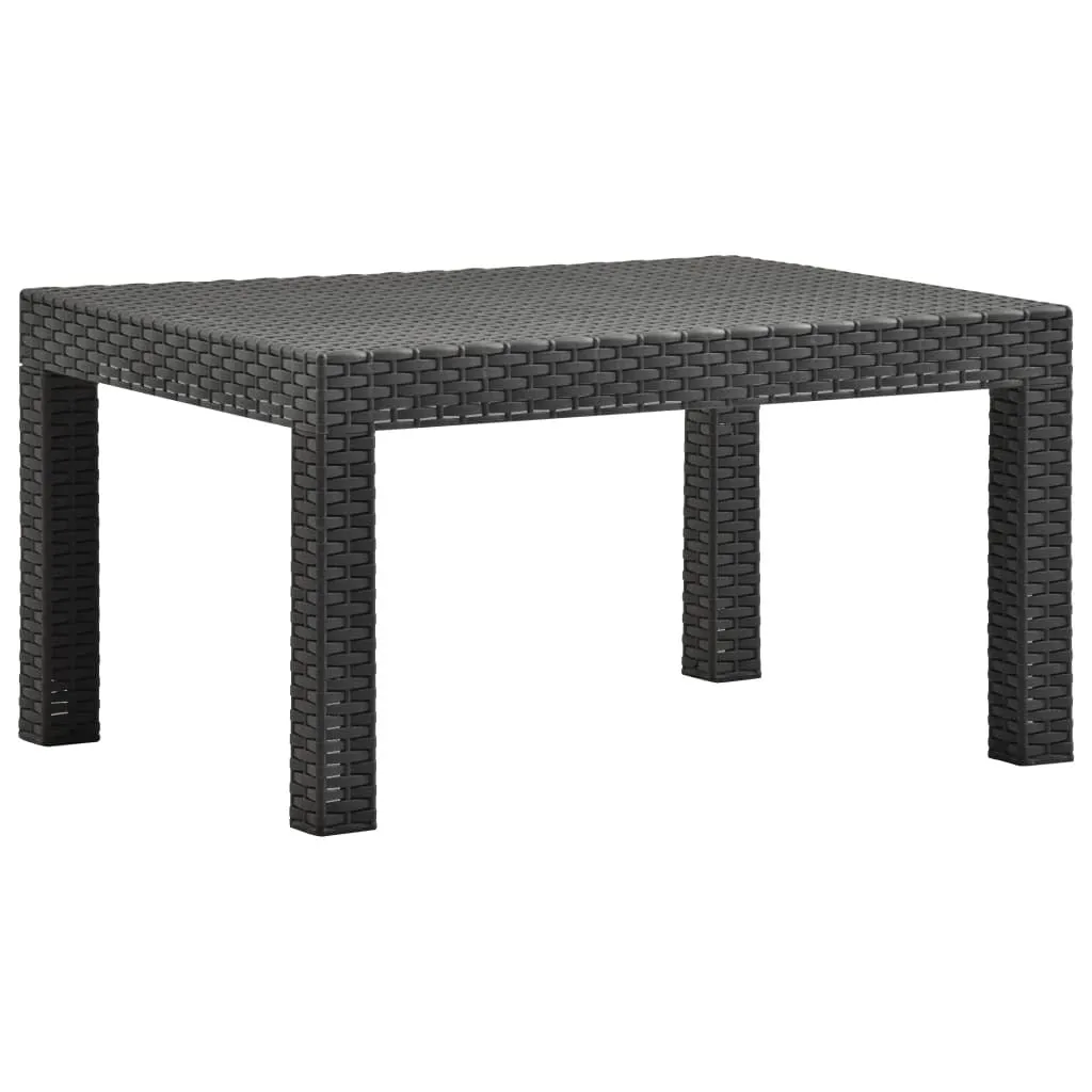 vidaXL Garden Table Anthracite Polypropylene Medium Lightweight