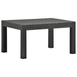 vidaXL Garden Table Anthracite Polypropylene Medium Lightweight