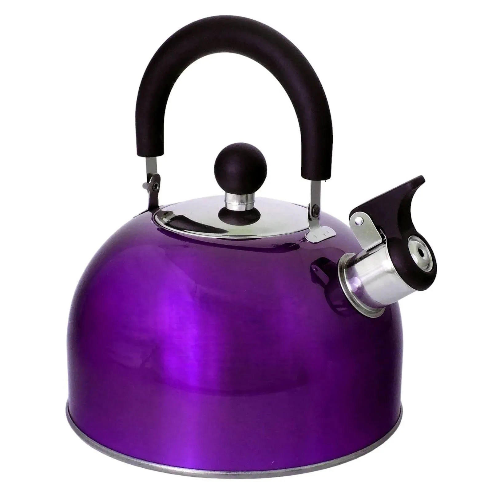 Voche 2.5L Metallic Purple Stainless Steel Whistling Stovetop Kettle