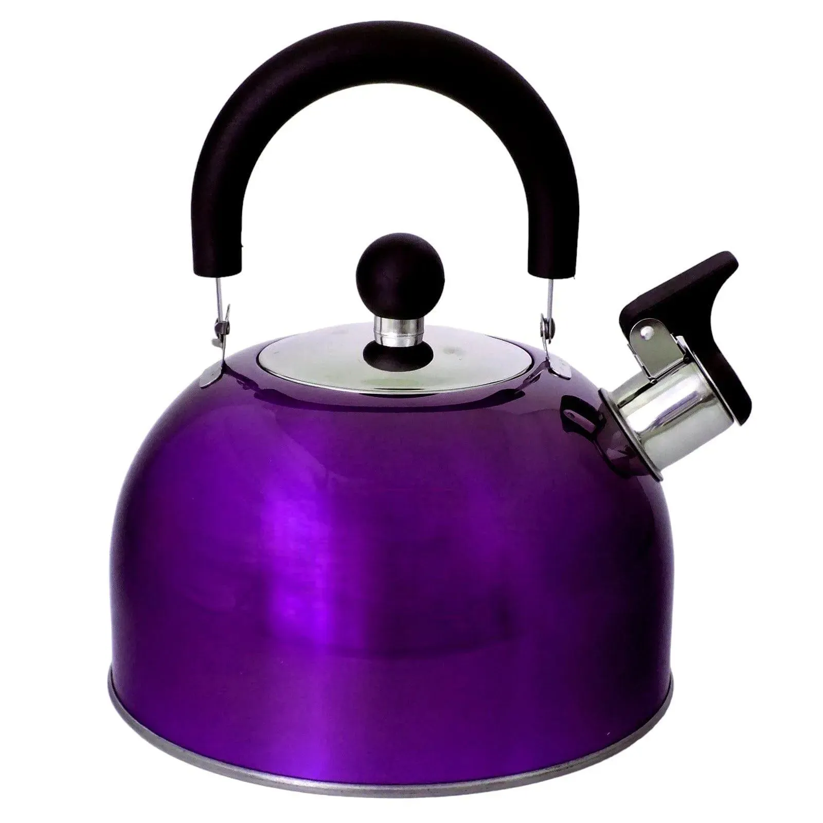Voche 2.5L Metallic Purple Stainless Steel Whistling Stovetop Kettle