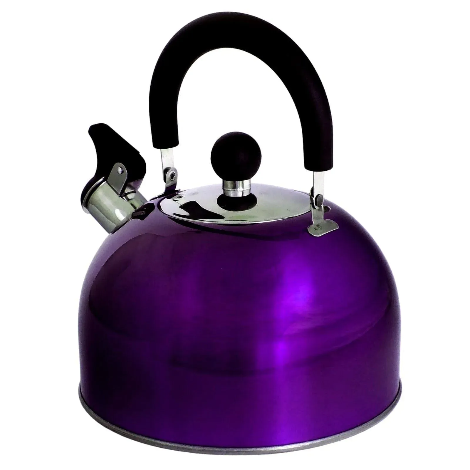 Voche 2.5L Metallic Purple Stainless Steel Whistling Stovetop Kettle