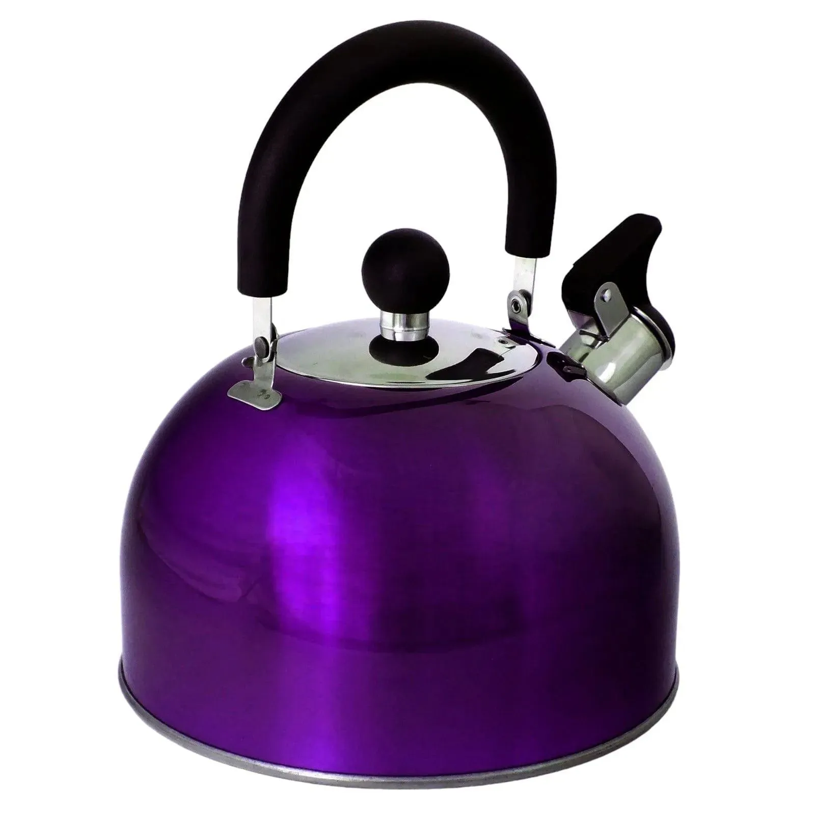 Voche 2.5L Metallic Purple Stainless Steel Whistling Stovetop Kettle