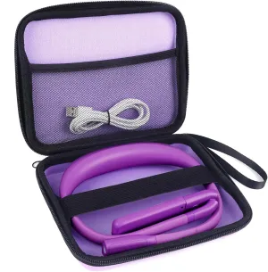 Voilet Neck Light with Storage Case, 10-80Hrs Eye-friendly Book Reading Light, Knitting Crochet Sewing Craft Light Rechargeable Adjustable, Christmas Birthday Gifts for Book Lovers Knitters Crafters