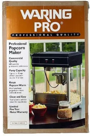 Waring Pro Professional Popcorn Maker Model WPM55BKSA