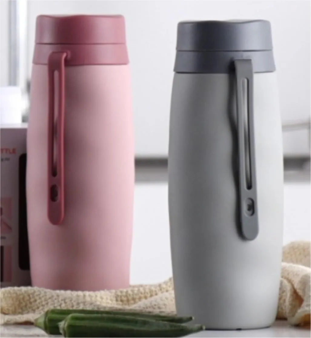 Water Bottle Silicone Water Bottle Cycling Sports Kettle Cup Outdoor Travel Folding Cup Portable Drinking Utensils(Pink)