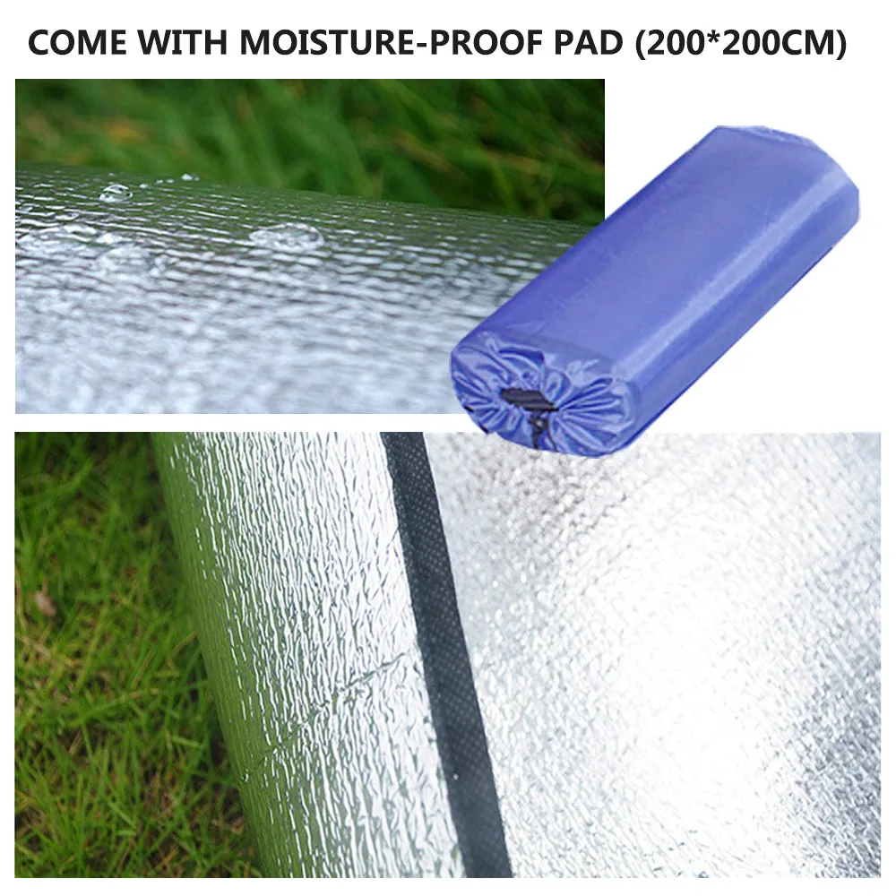 Waterproof Automatic Camping Tent 3-4 Person Come with Moisture Proof Pad(Blue)-WA_Metro