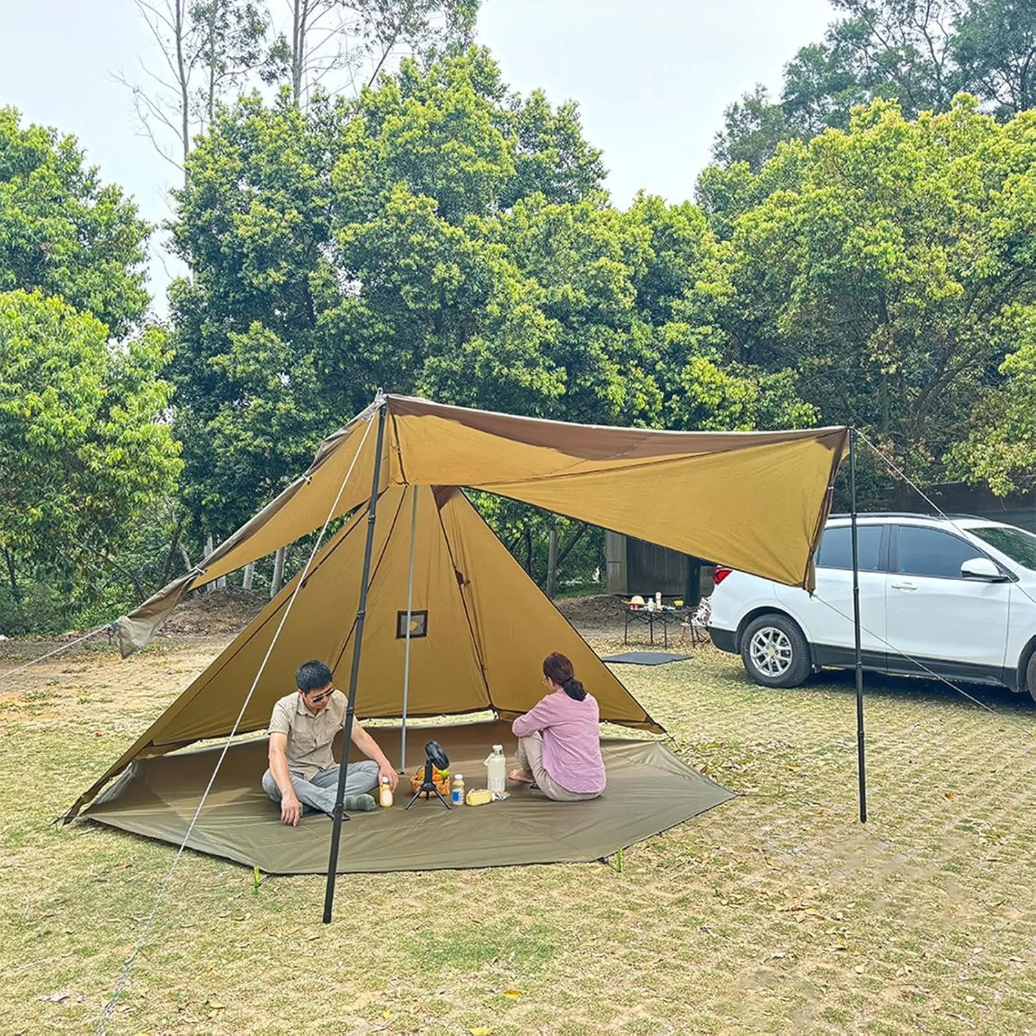 Waterproof Camping Ground Mat - Outdoor Octagonal Picnic Tarp, Multipurpose Tent Footprint | Tent Footprint Camping Tarp Thick Camping Mat, Moisture Proof Mat for Hiking Picnics Playground