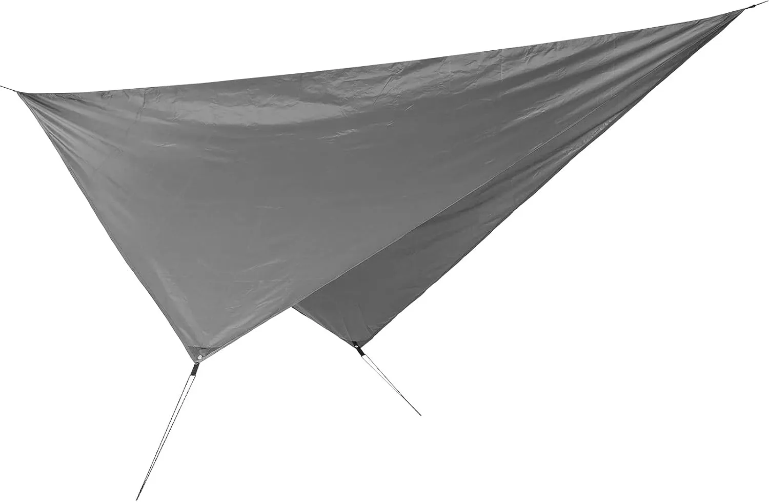 Waterproof Camping Tarp Durable Multifunctional Rhombus Canopy for Beach Shade and Outdoor Camping Polyester Cloth 360x290cm with Storage Bag (Grey)