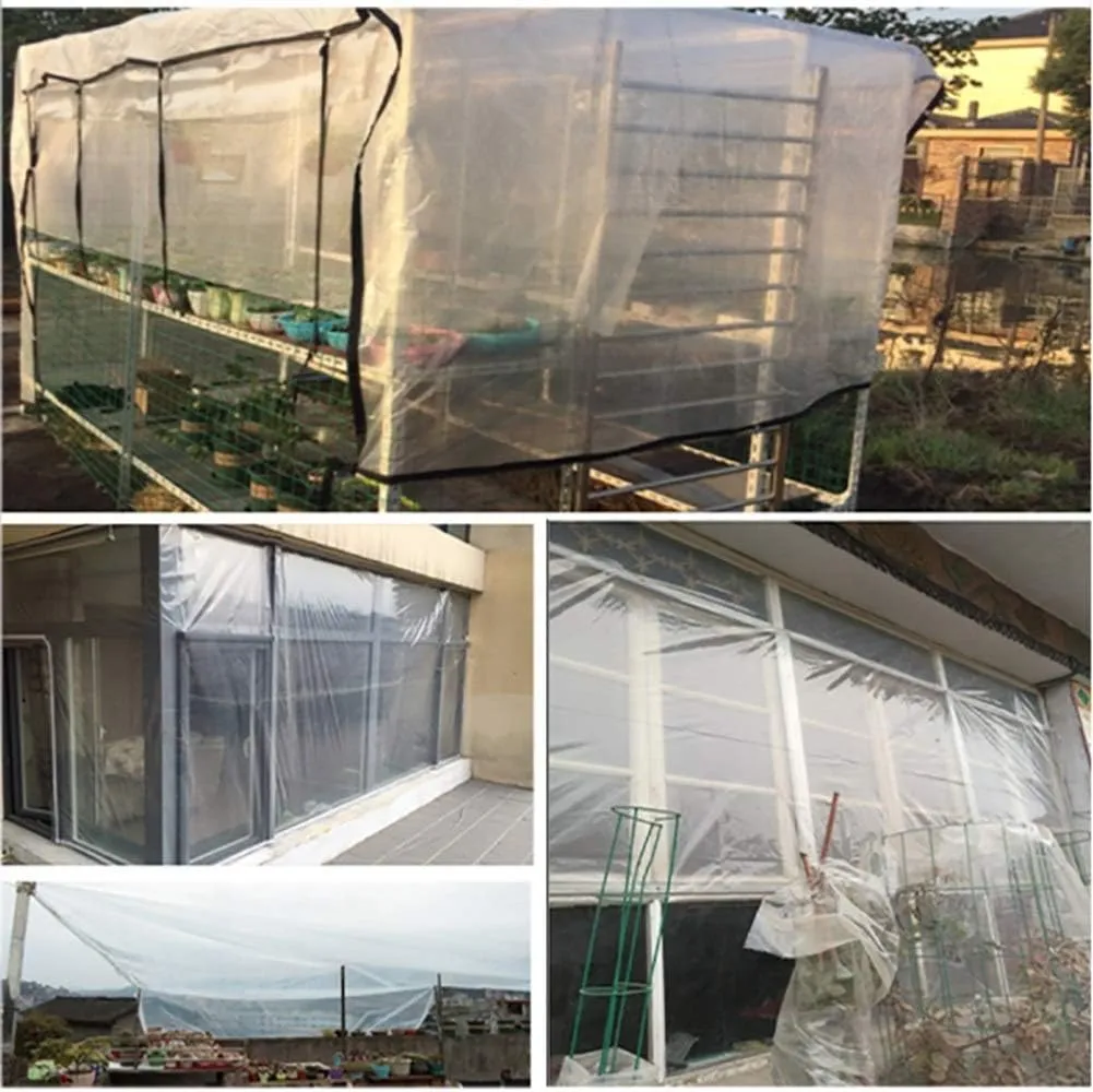 Waterproof Cover Tarp Tarpaulin Sheet,Sunshade Net, Shade Cloth, Waterproof Heavy Duty for Balcony Window Tarp Plant Flower Outdoor Greenhouse Film,a,2 * 4M