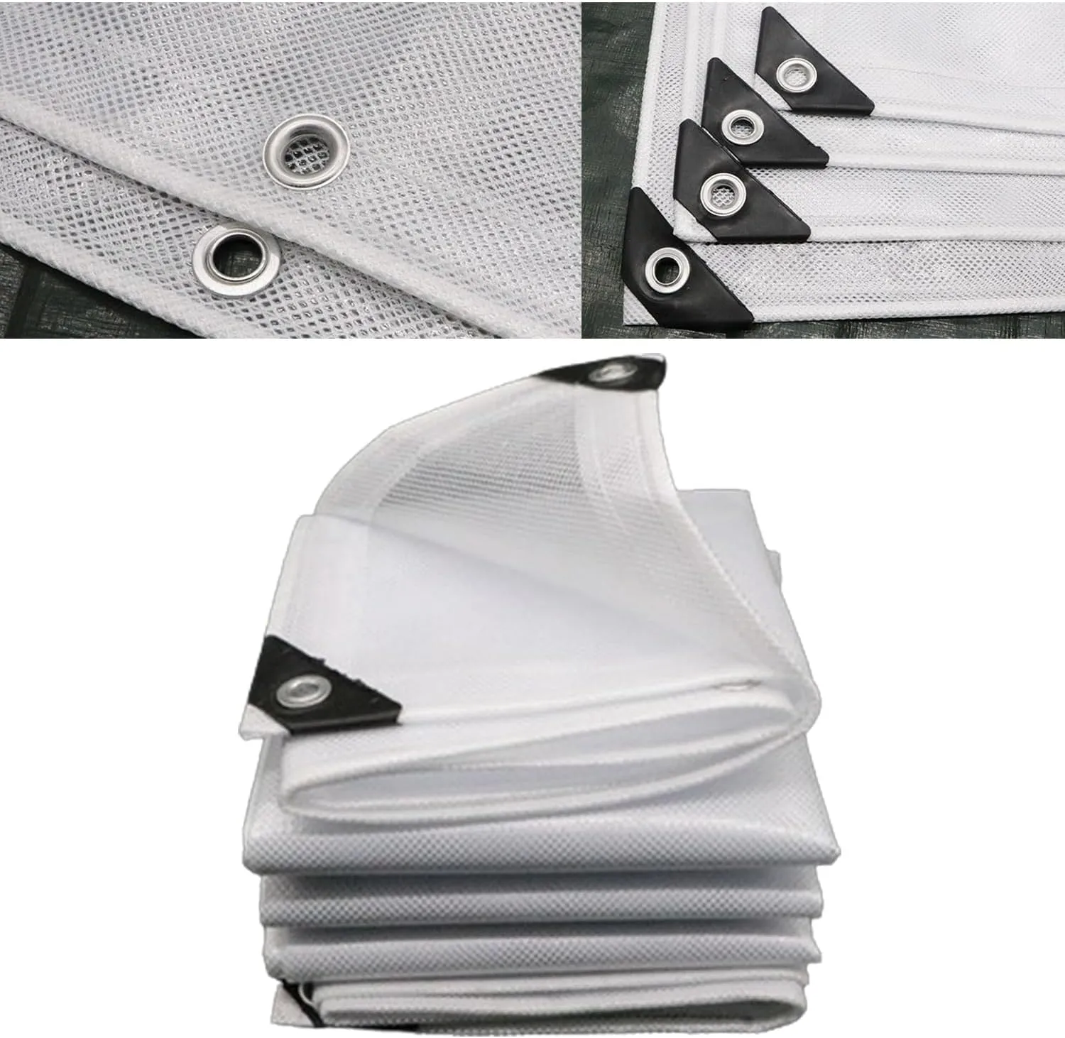 Waterproof Tarp Tent Cover Camping Tarp for Under Tent Multi Purpose Protective Cover Durable Waterproof Weather Proof Rip and Tear Resistant 4.92ft x 6.56ft White